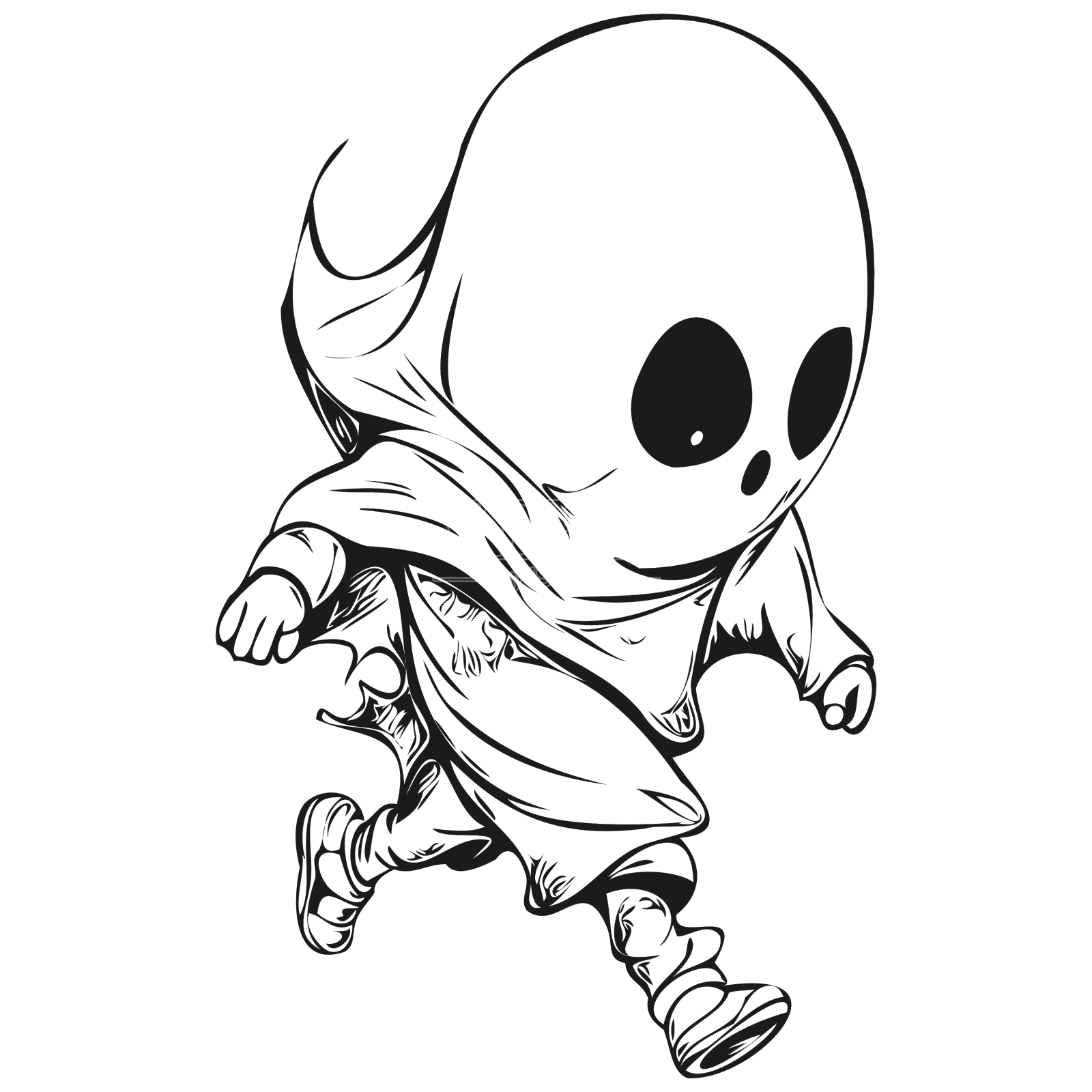 虚无缥缈的万圣节幽灵设计元素图片