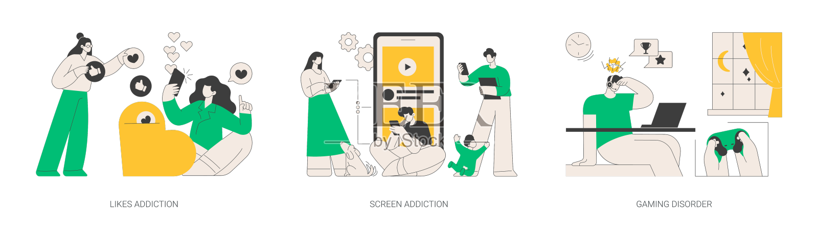 数字过载抽象概念设计元素图片