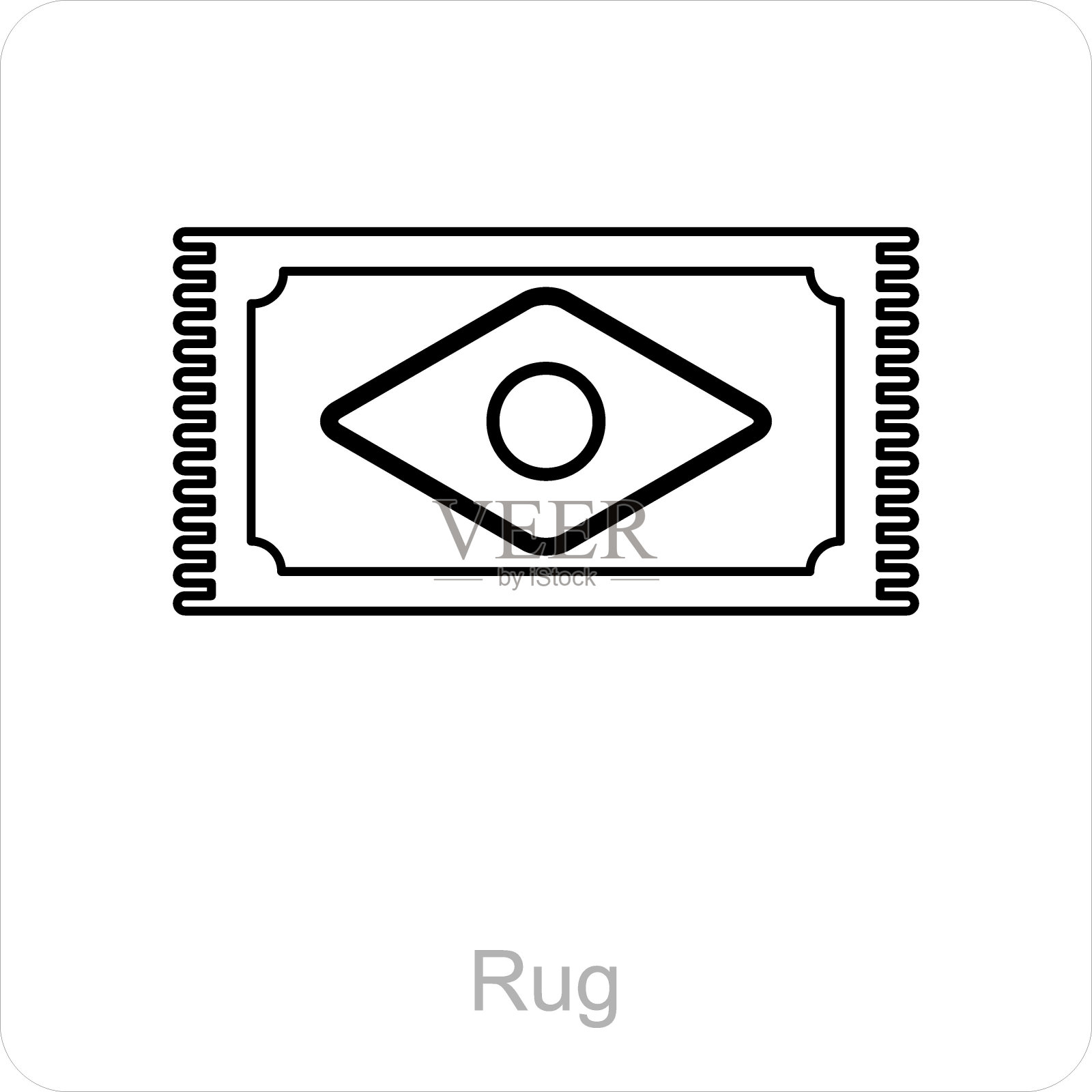 地毯和颜色图标的概念插画图片素材