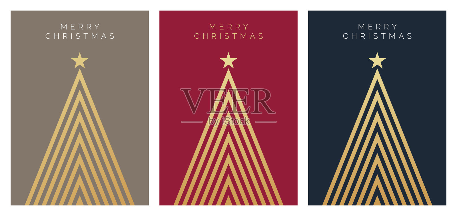 圣诞卡片矢量设计模板。圣诞贺卡快乐插画图片素材