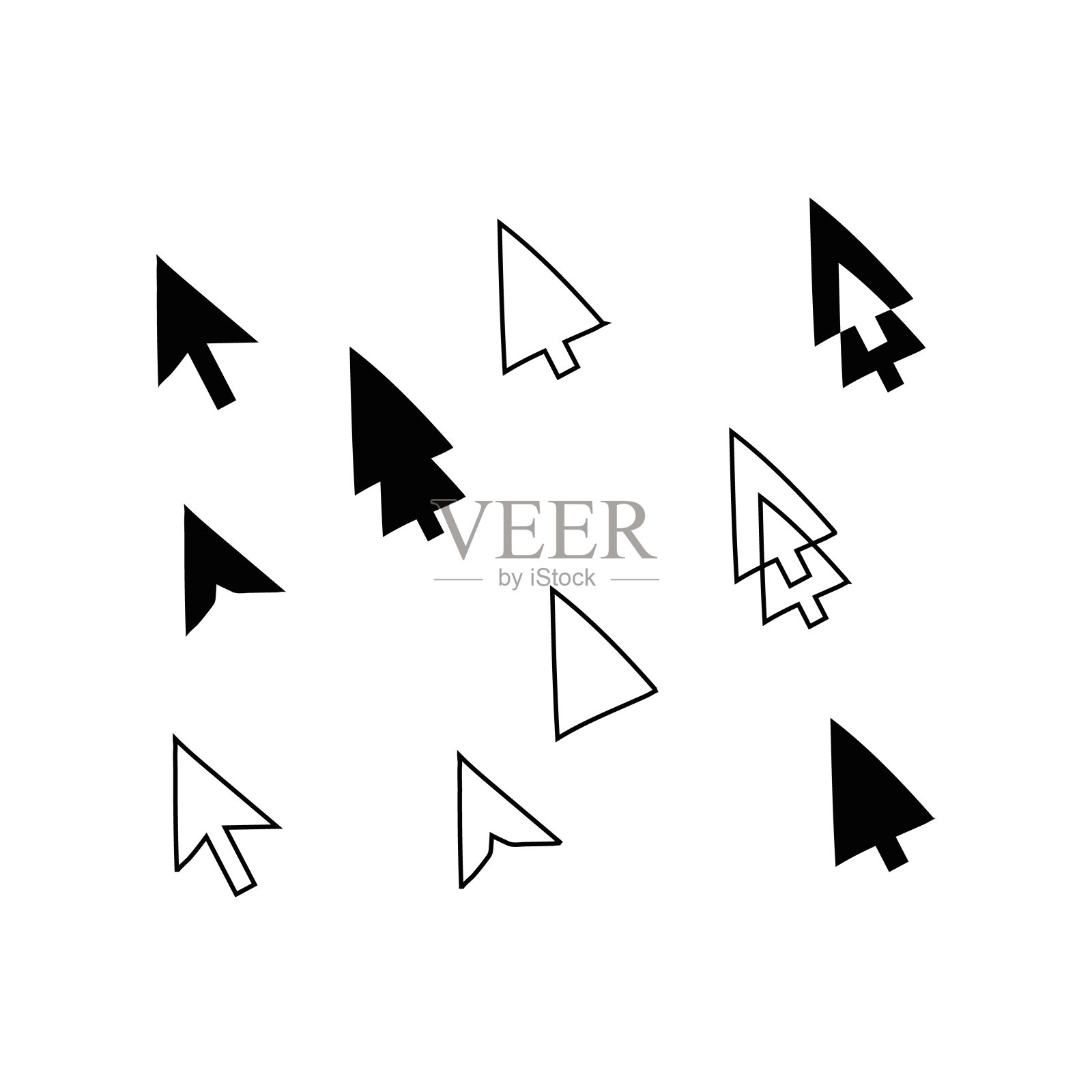 鼠标指针图标矢量插画合集插画图片素材