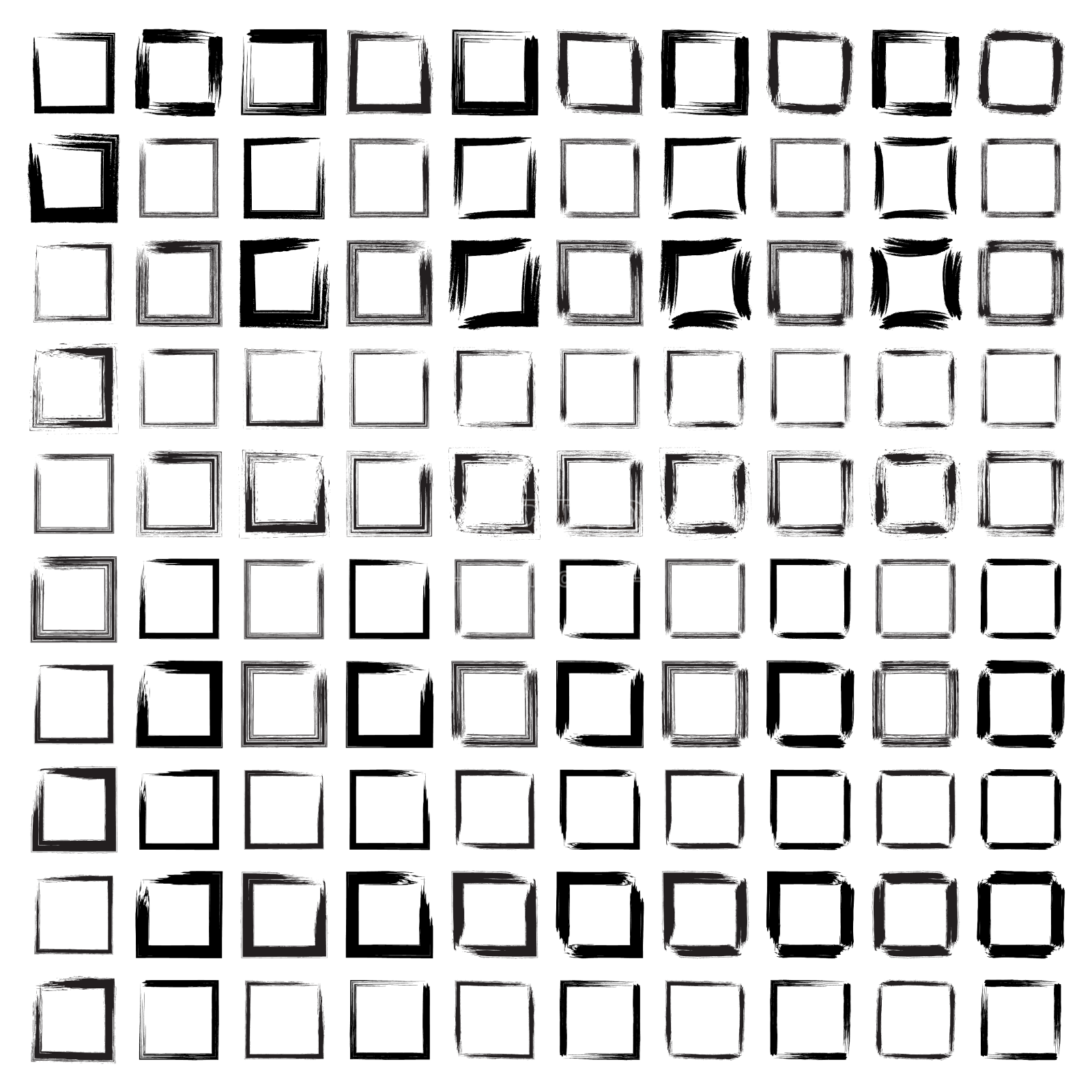 手绘方形bold-100-1设计元素图片