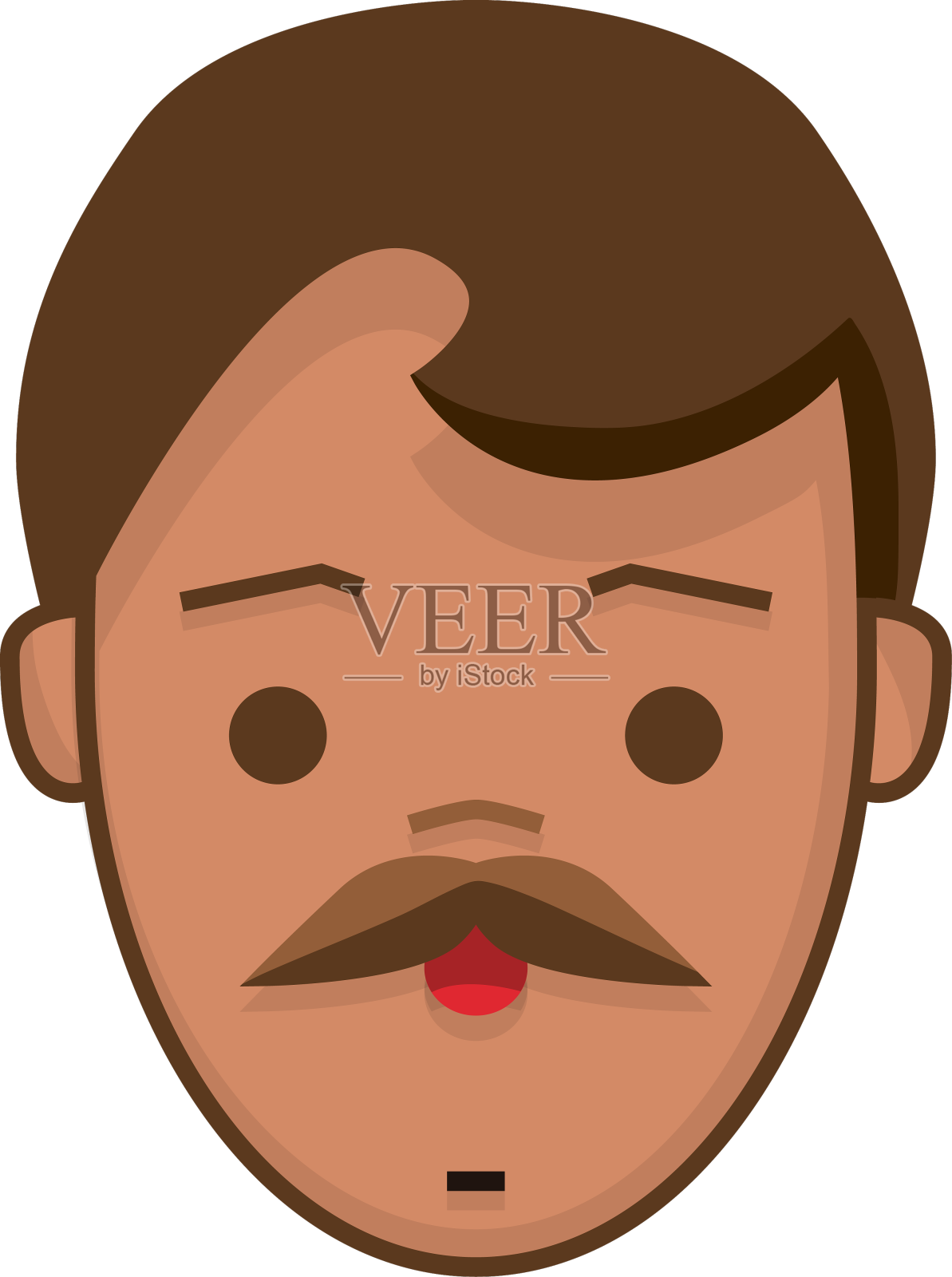 安静的脸胡子男人设计元素图片