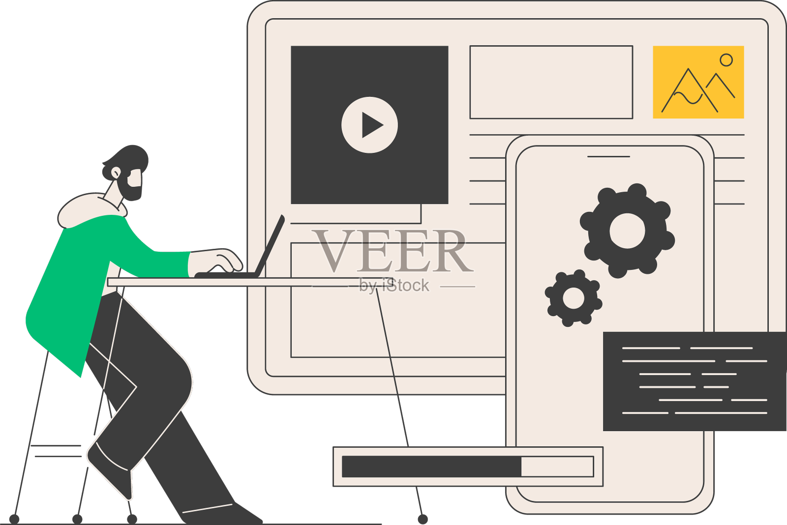 CMS开发抽象概念设计元素图片