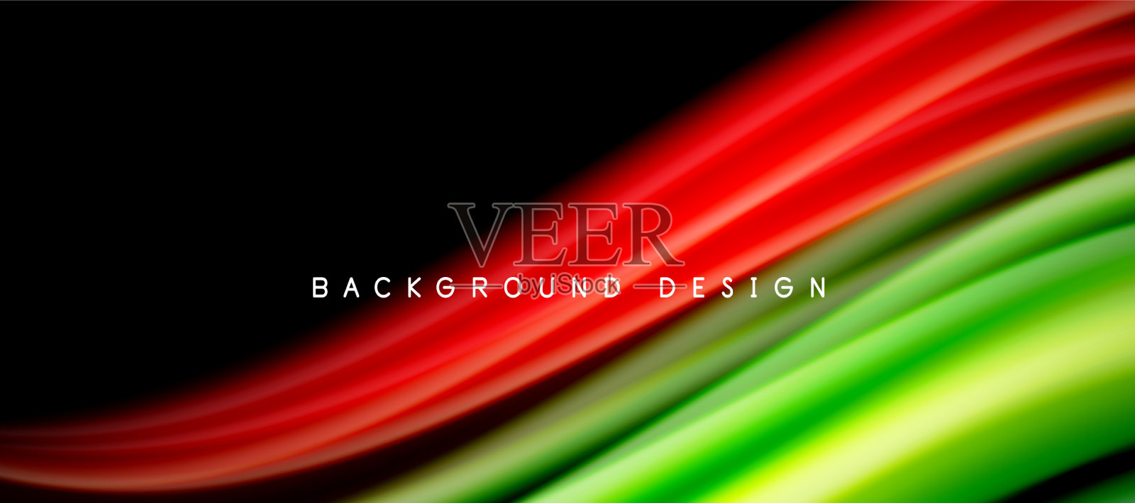 彩虹色波浪线上的黑色科技或插画图片素材