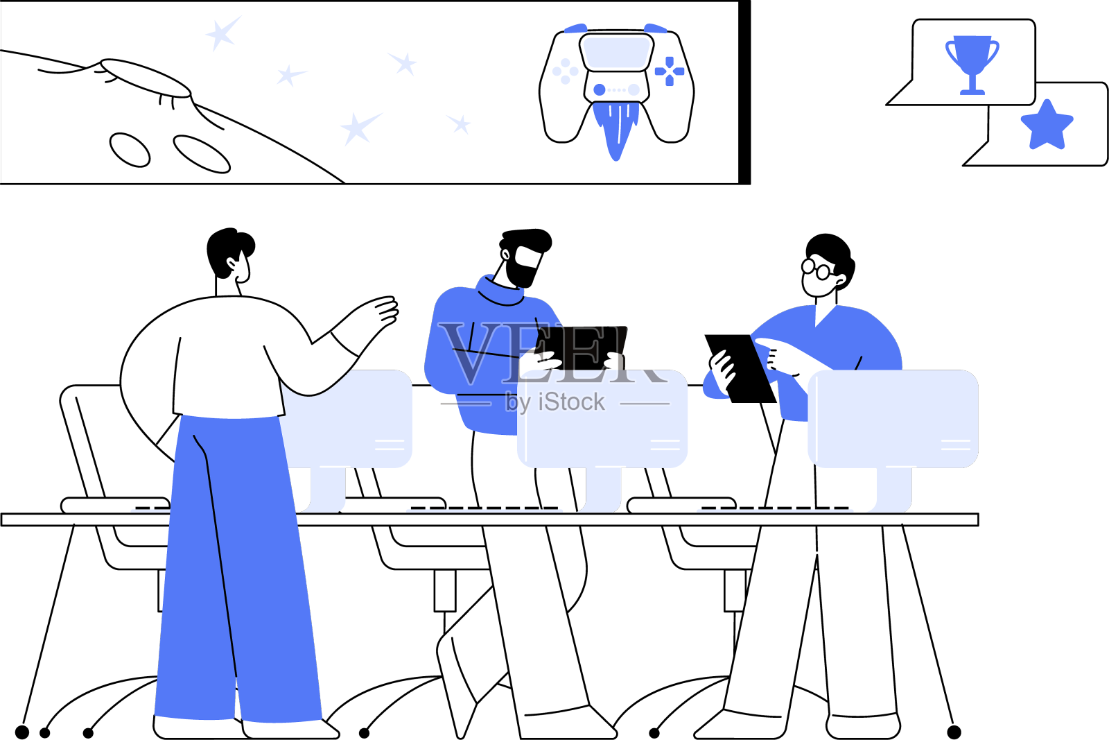 游戏发行抽象概念设计元素图片