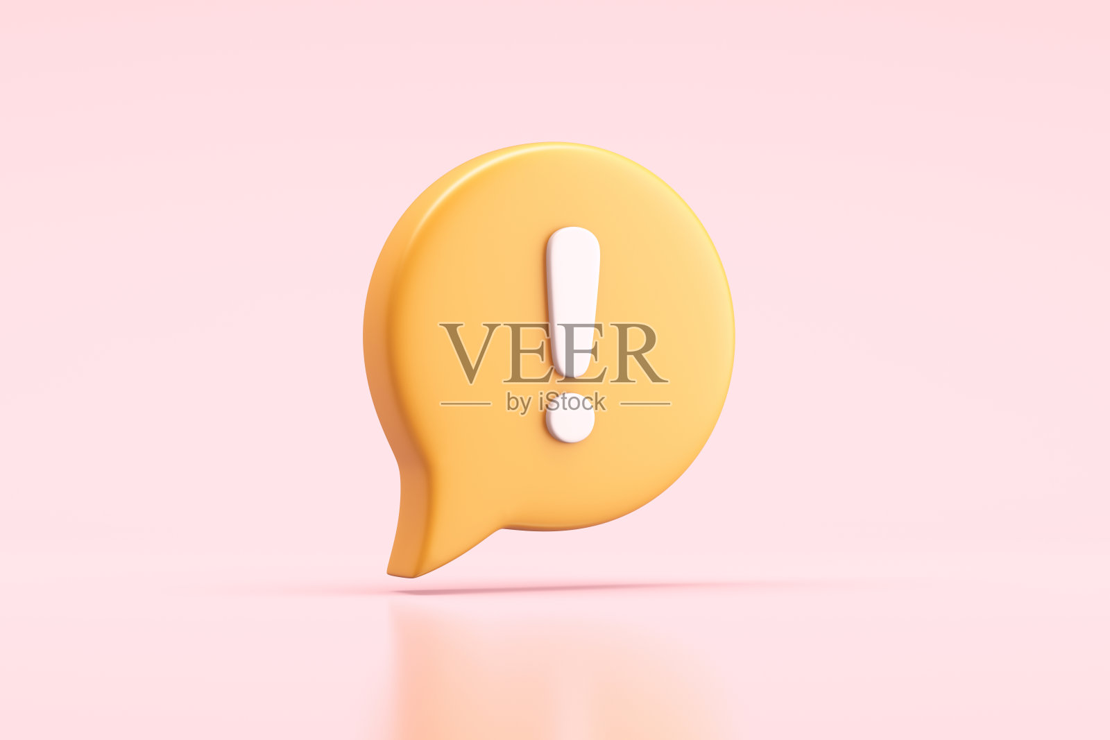 带有感叹号图标的语音气泡照片摄影图片