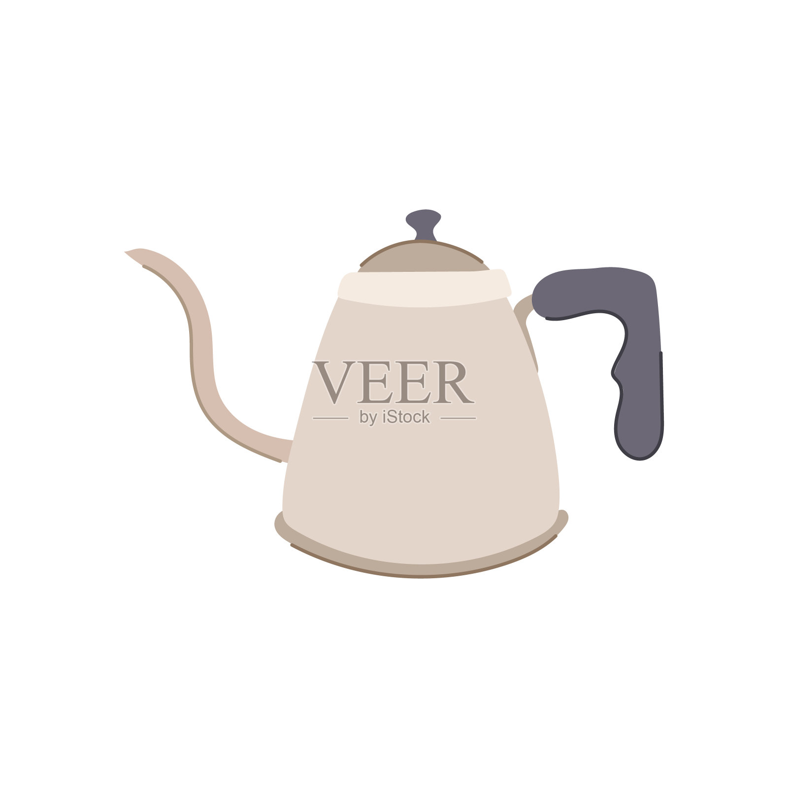 喝钢滴水壶卡通矢量插图插画图片素材