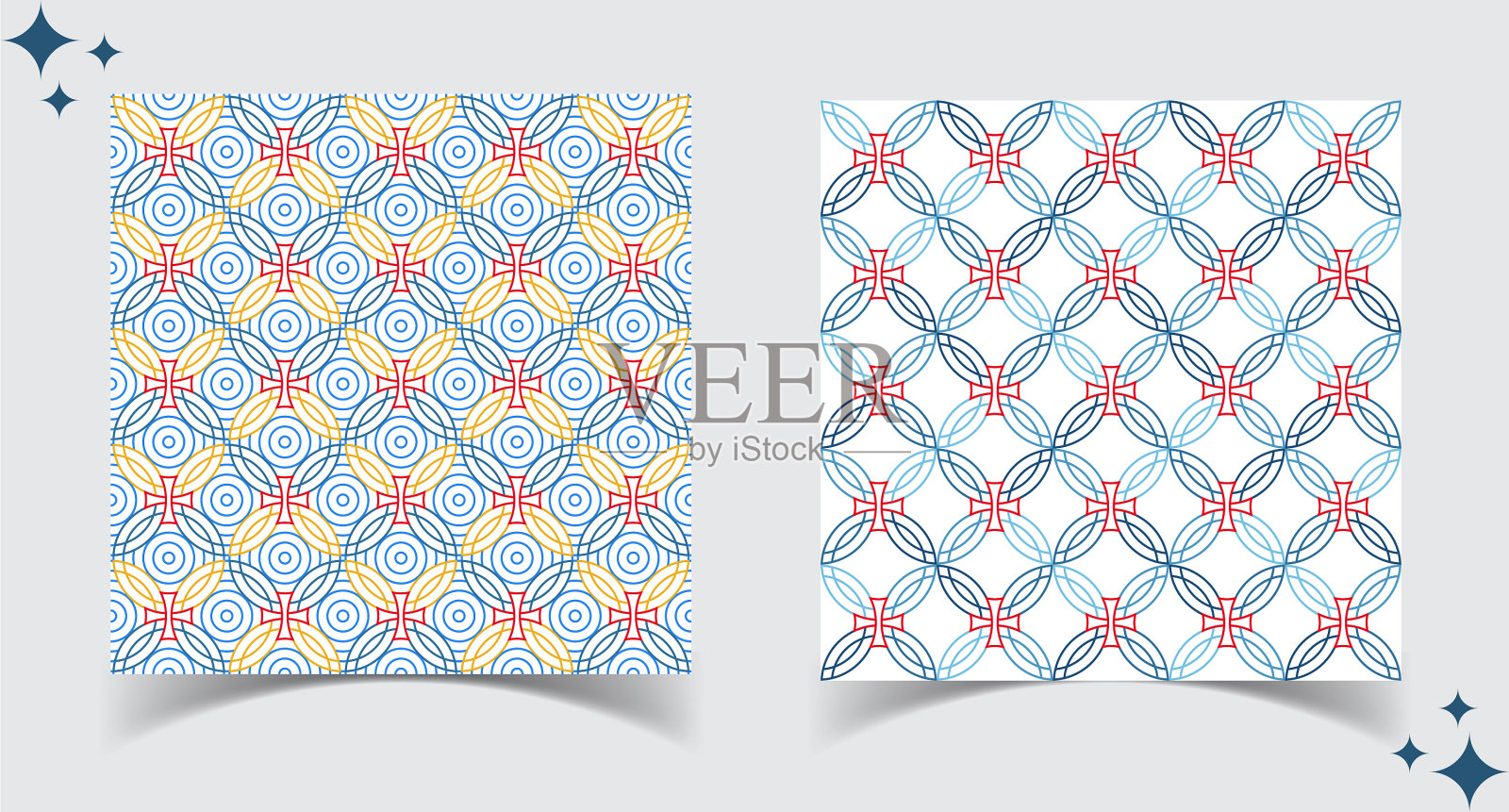 无缝图案设计和壁纸插画图片素材