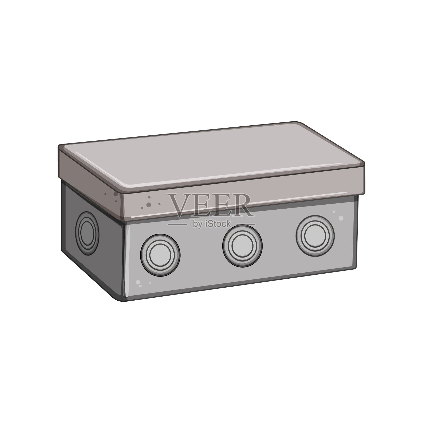 电气接线盒卡通矢量插图插画图片素材