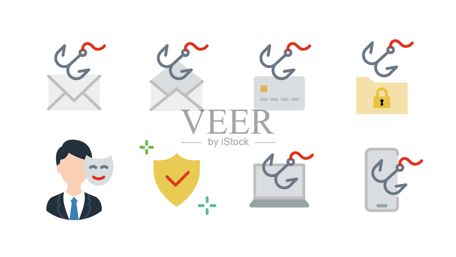 各种图标设置可变线宽插画图片素材