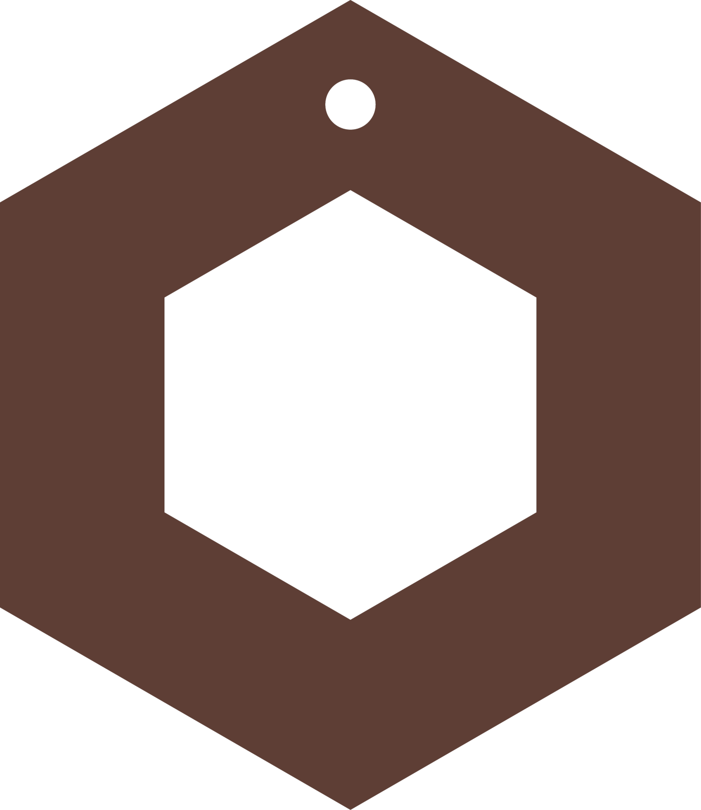 皮革耳环六边形扁平设计元素图片