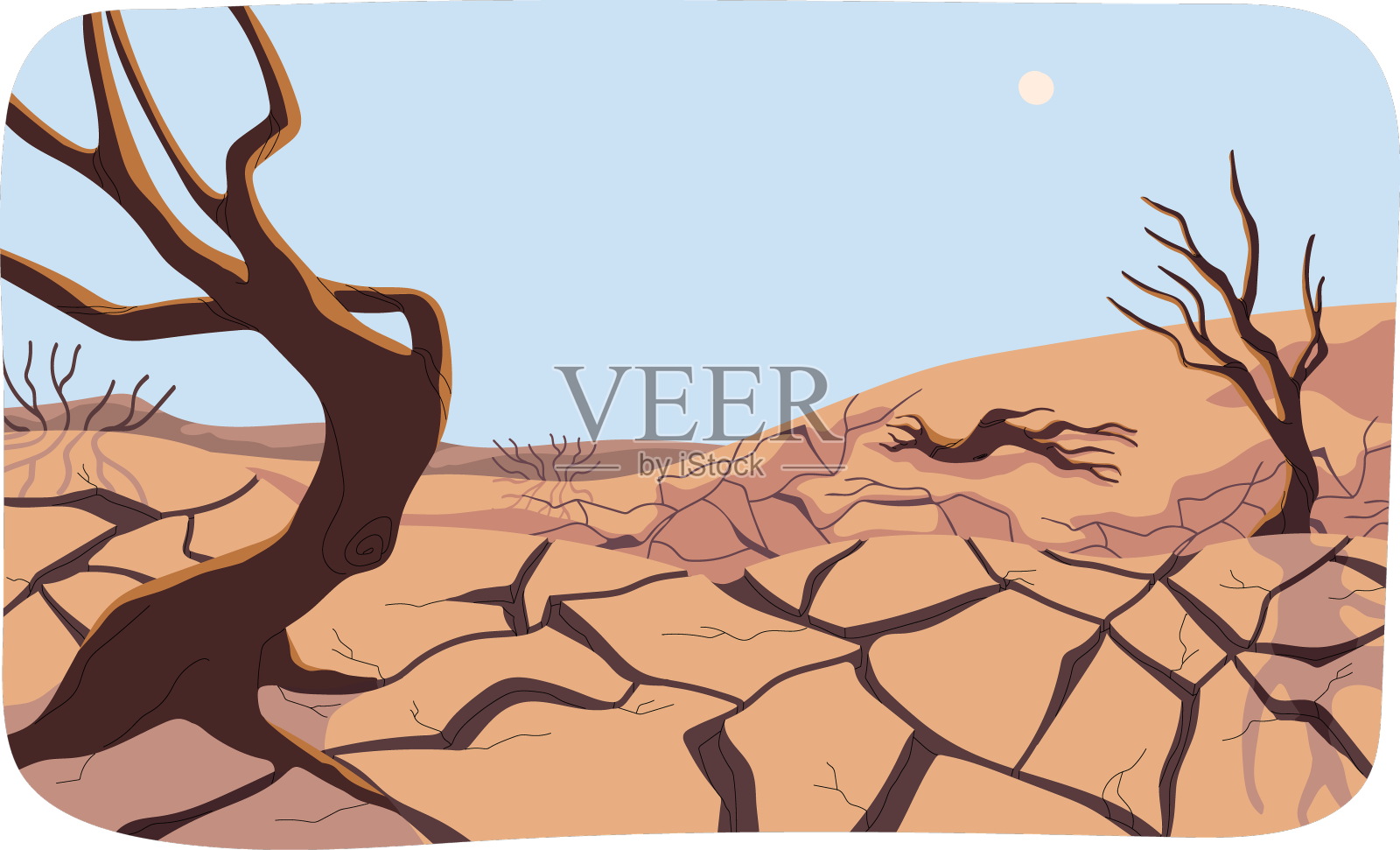 自然灾害极端干旱危险设计元素图片