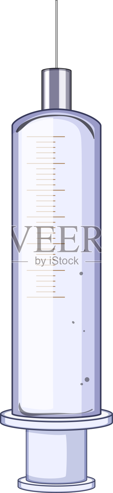 医院注射器卡通设计元素图片