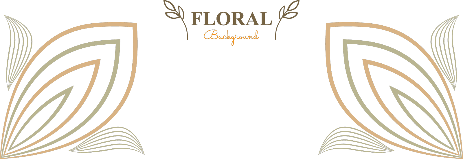 花卉背景与抽象的自然形状设计元素图片