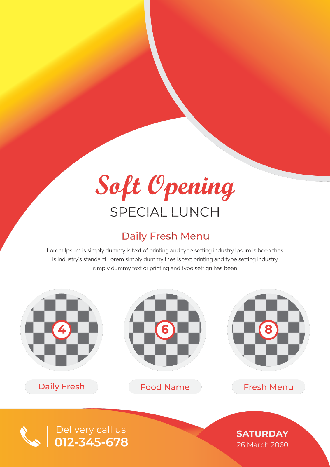 餐厅传单设计模板的快餐PI设计元素图片