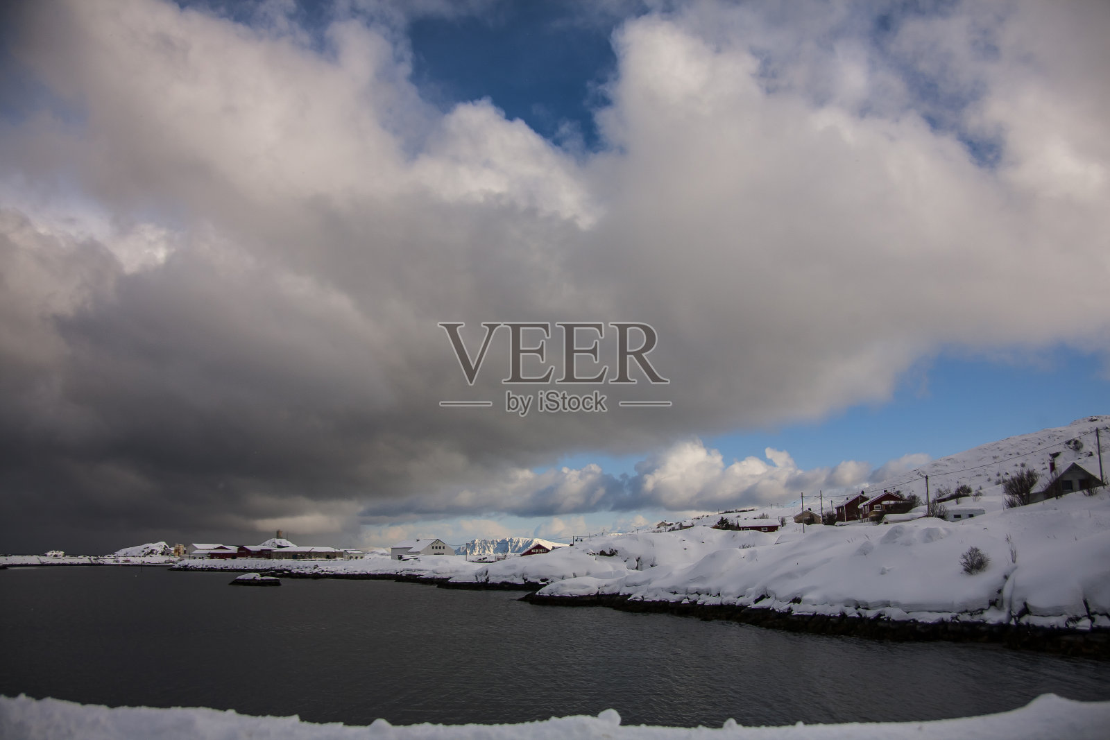 挪威北部罗弗敦群岛的冬天照片摄影图片