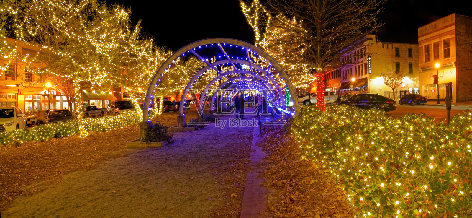 梅肯圣诞彩灯照片摄影图片