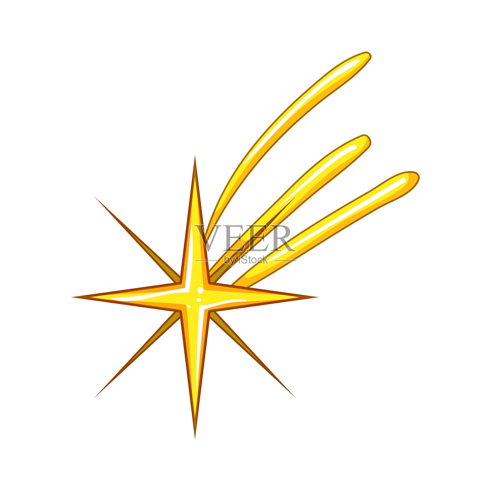 彗星星拍摄卡通矢量插图插画图片素材