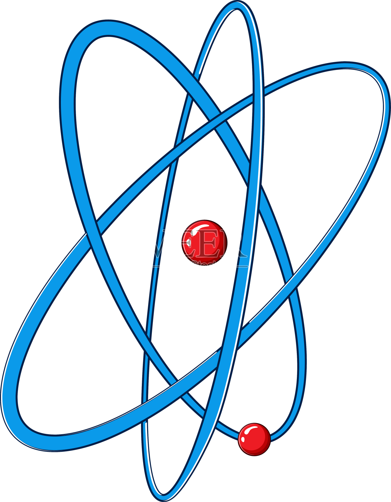 科学原子漫画设计元素图片