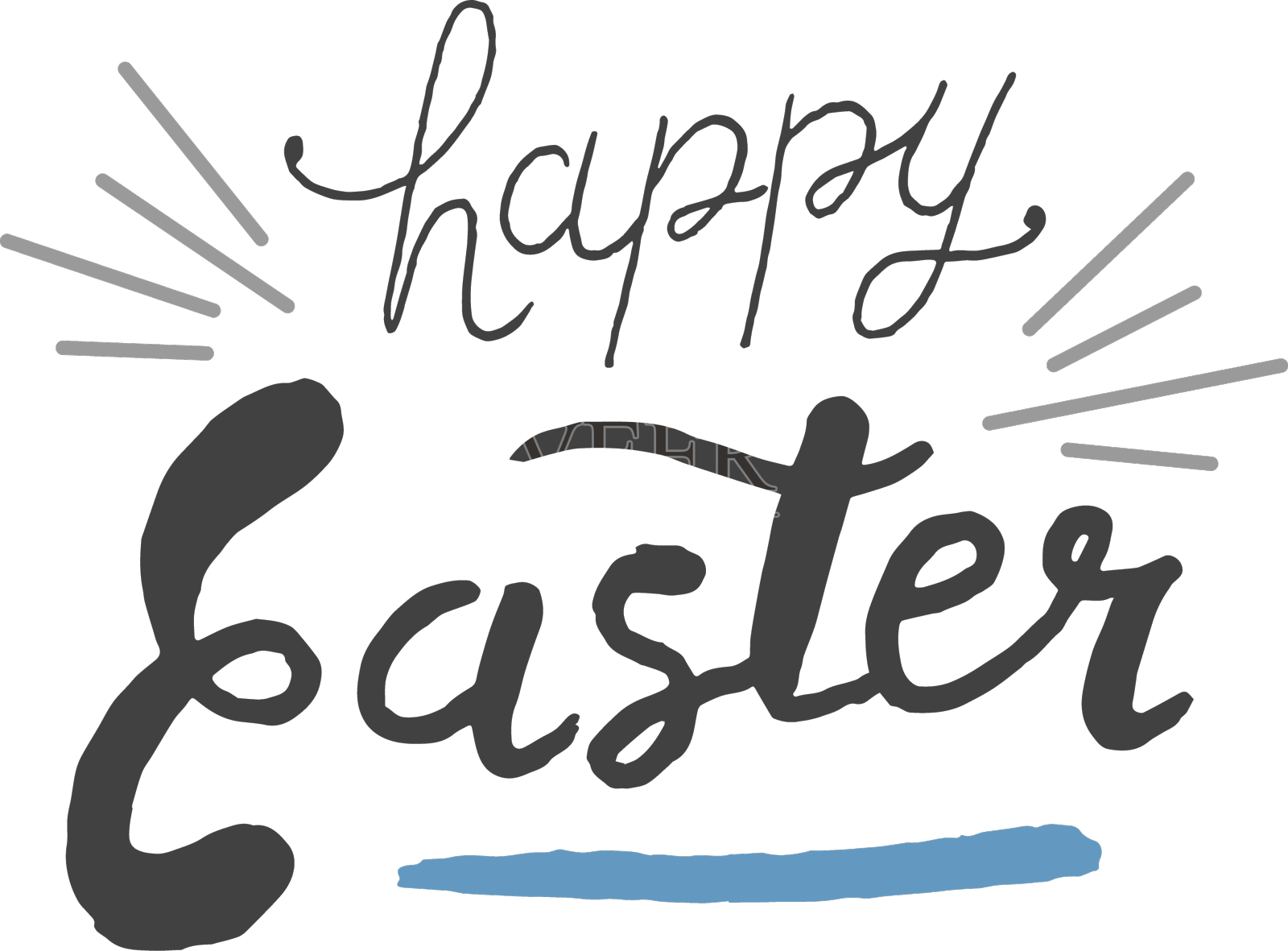 复活节祝福语铅笔设计元素图片