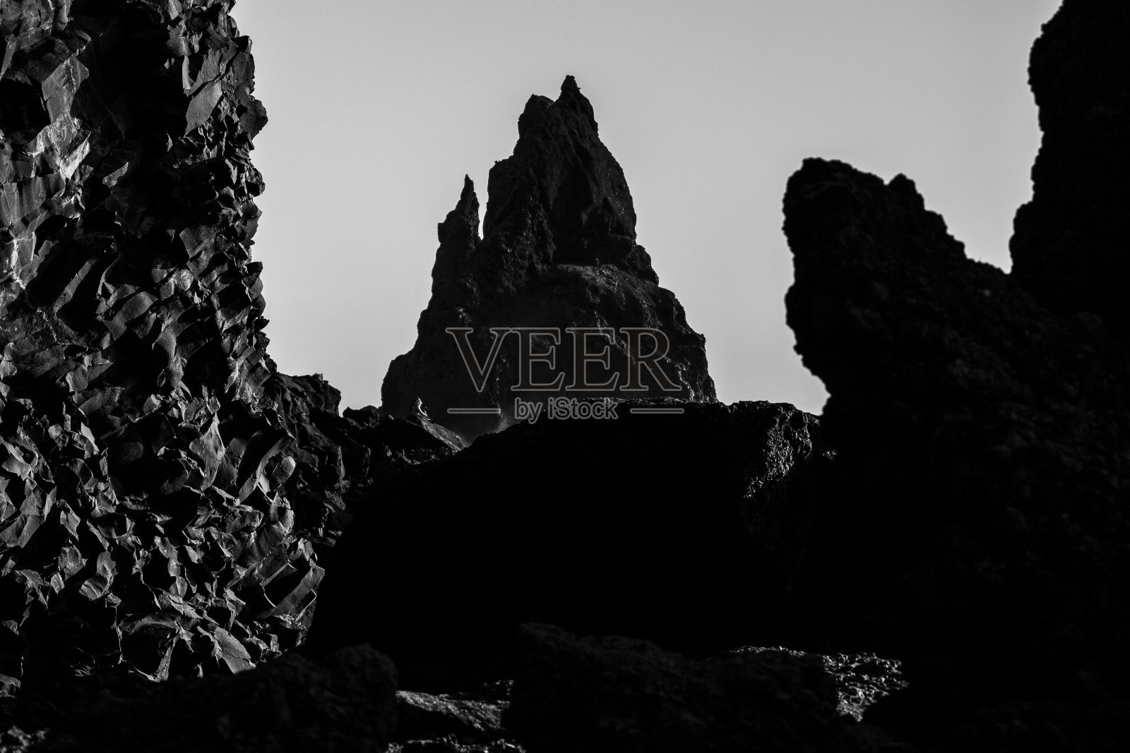 冰岛的岩层和岩石景观-北部大自然的精致细节照片摄影图片