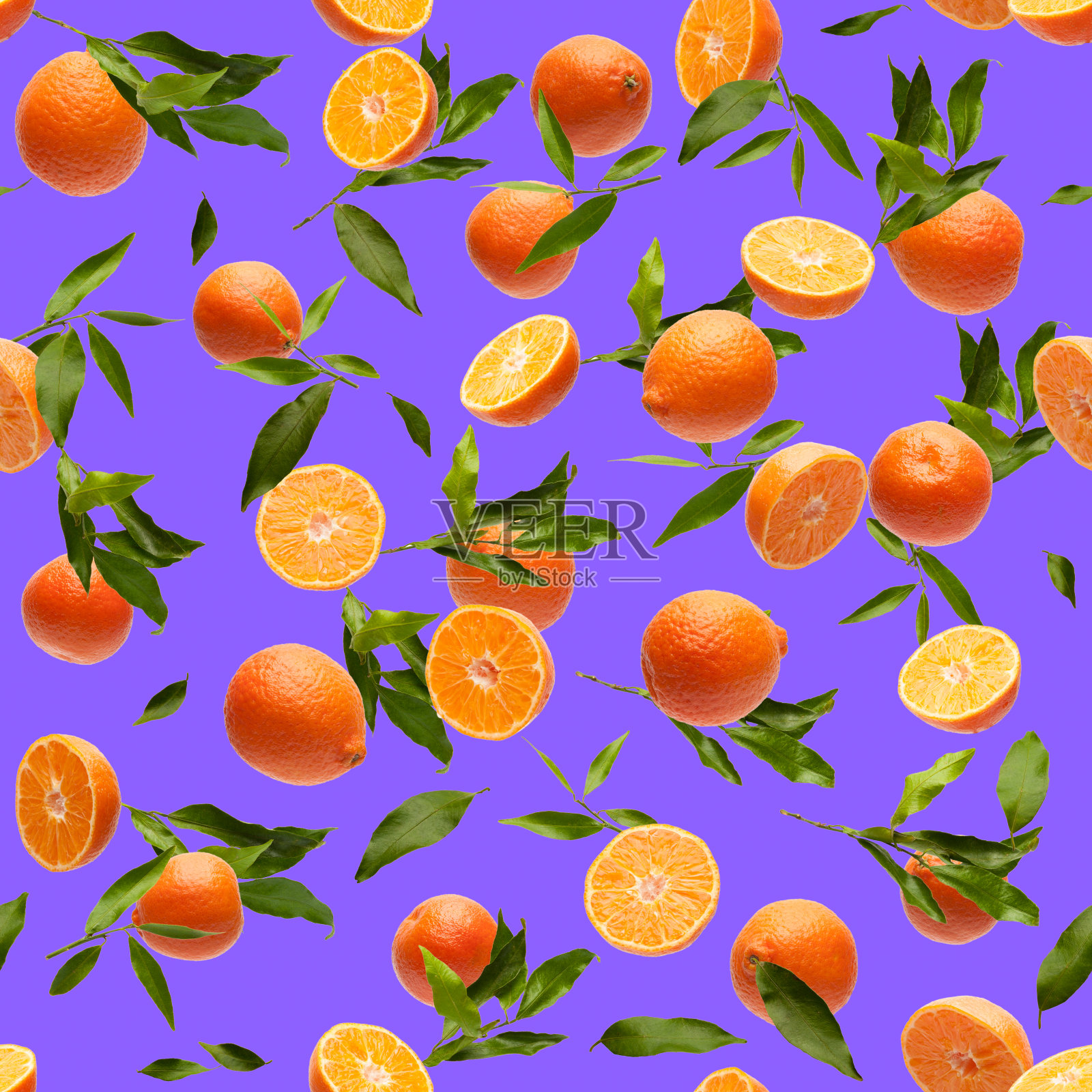 柑橘的无缝花纹照片摄影图片