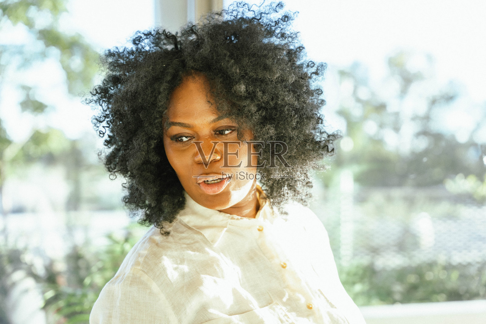 一位女商人正在为一个新项目主持头脑风暴会议。照片摄影图片