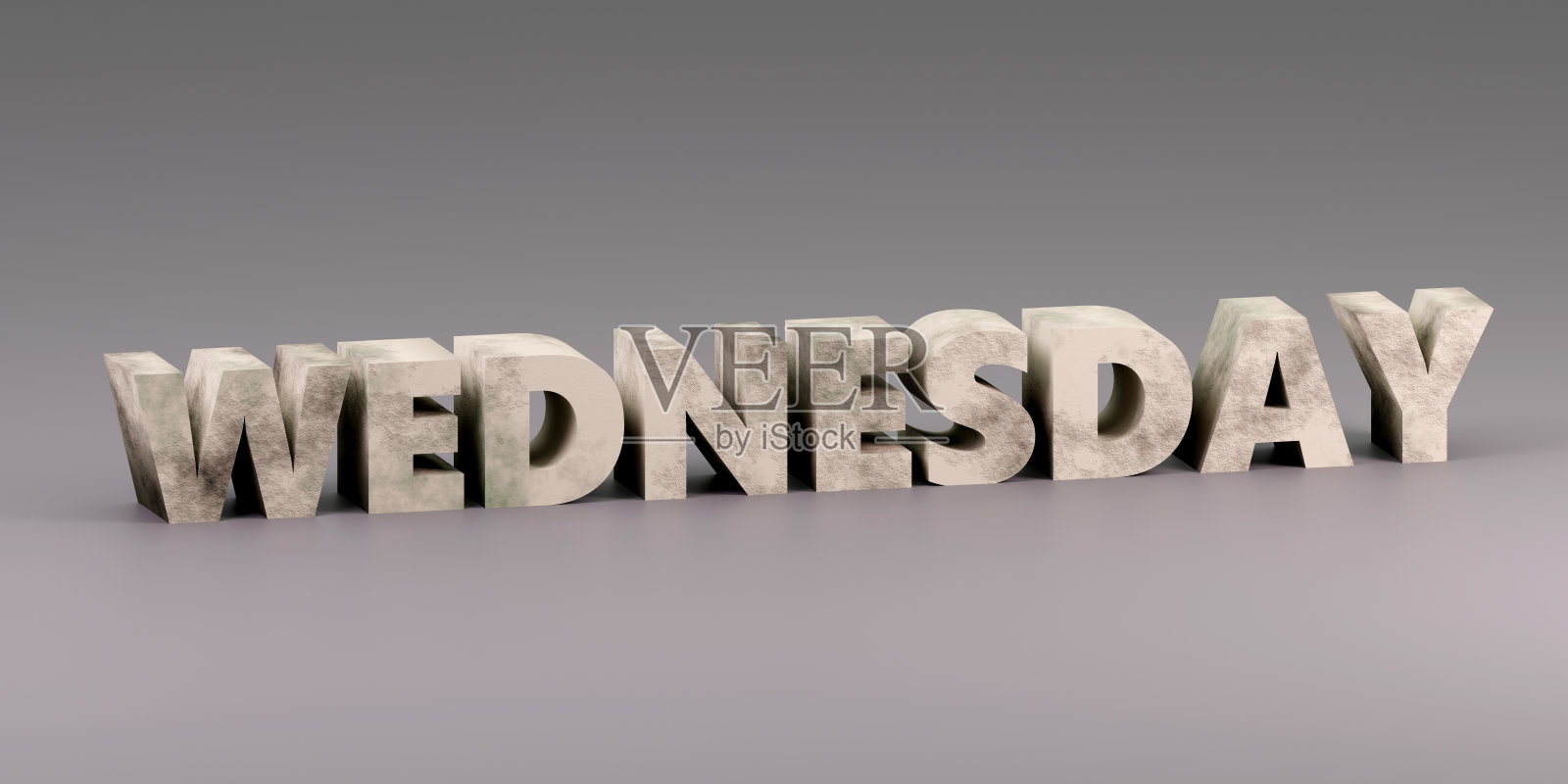 3d混凝土星期三灰色背景。促销理念。照片摄影图片