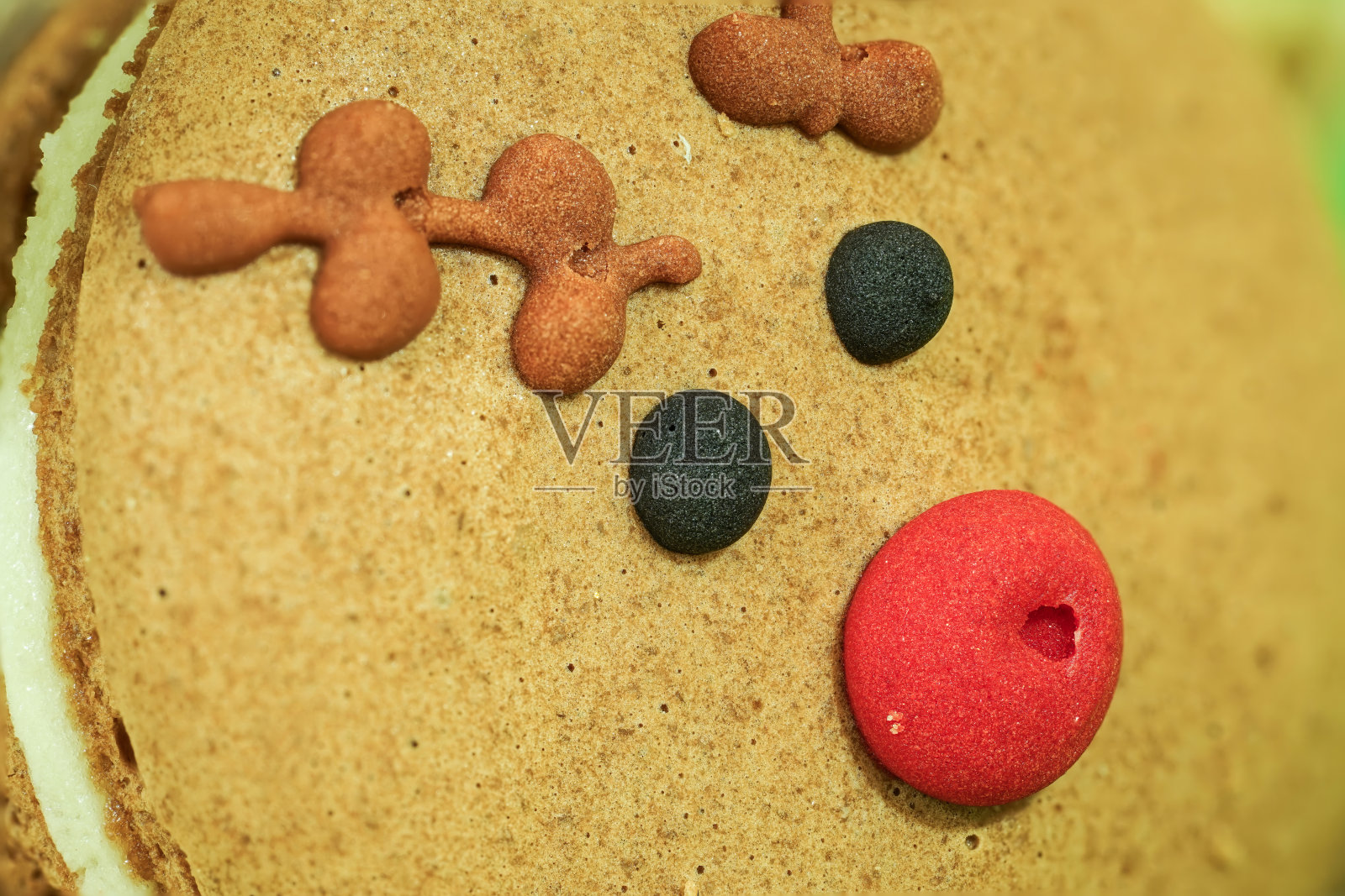 圣诞装饰品微距摄影。照片摄影图片