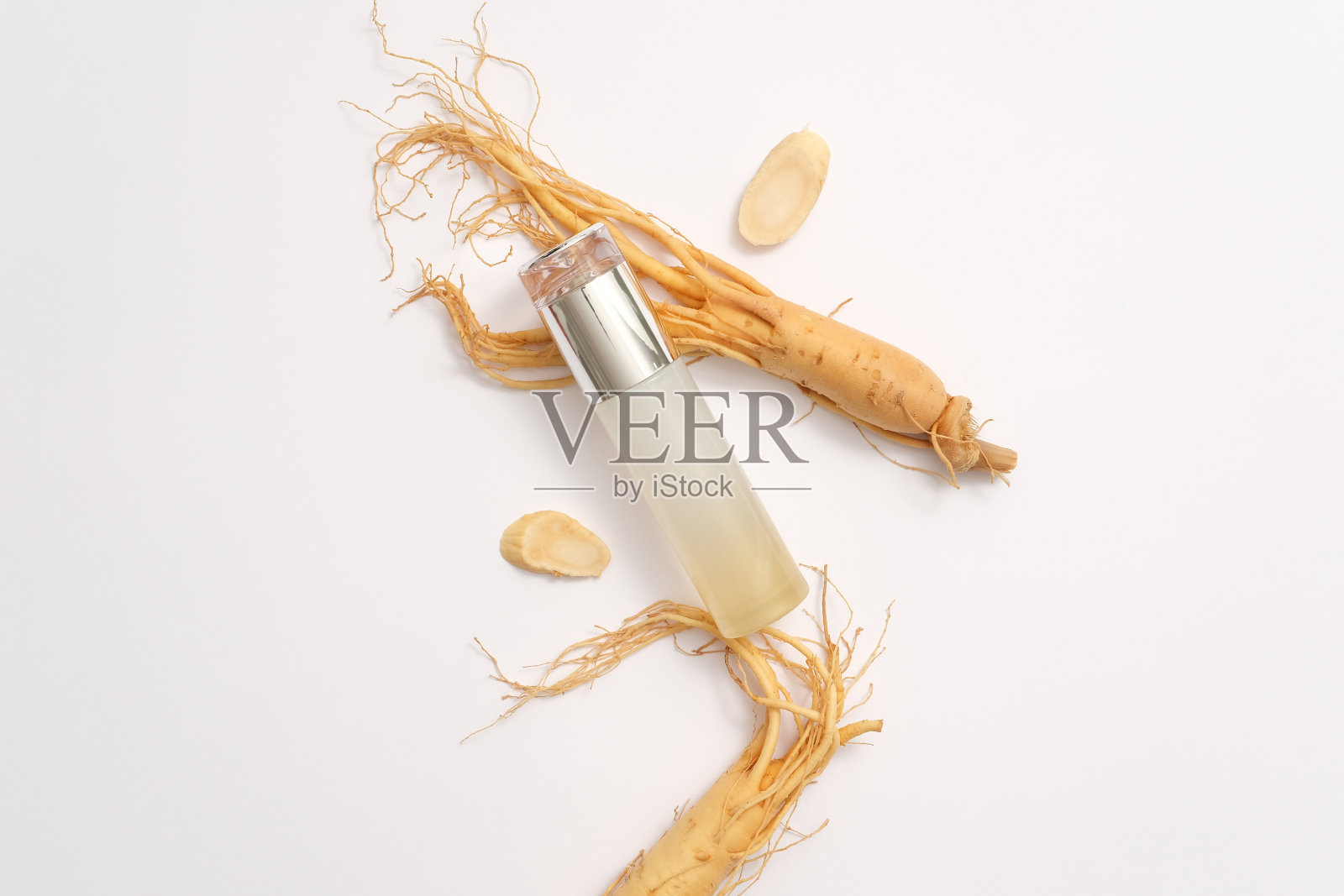 灵芝人参照片摄影图片