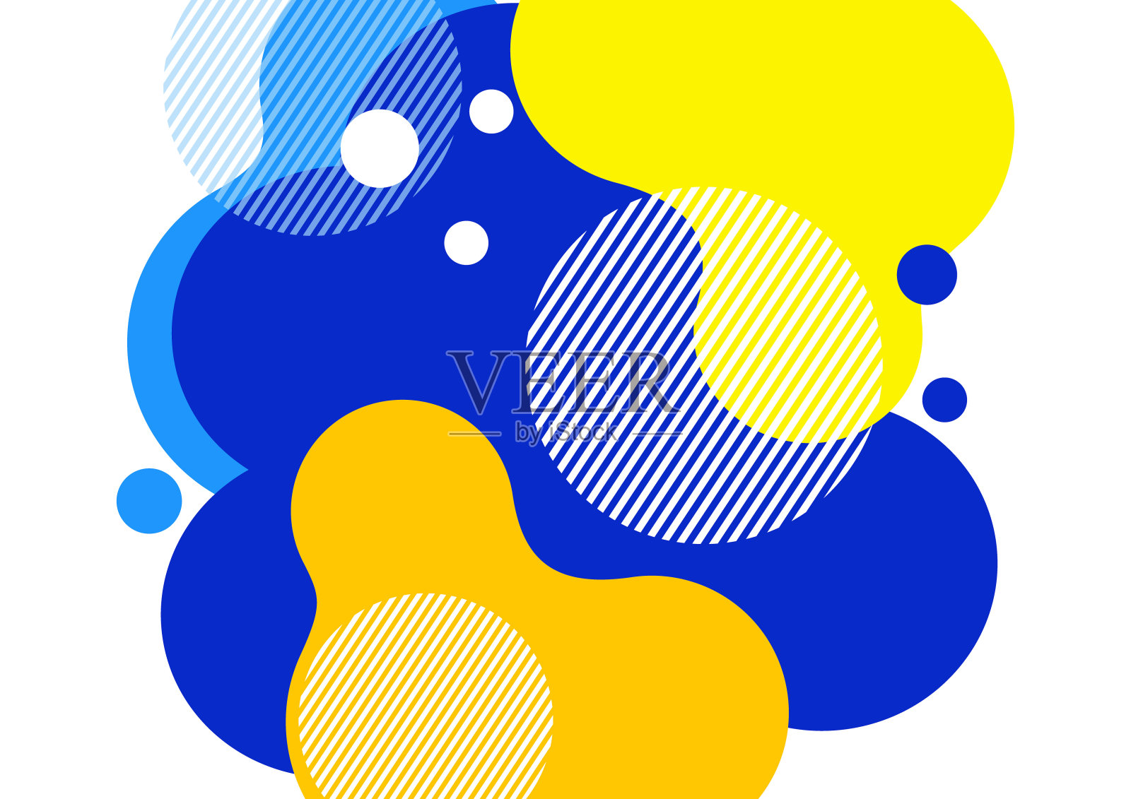 创意抽象明亮的背景。光滑的液体，白色背景上的条纹和圆点。模板印刷品，海报，传单。矢量插图。插画图片素材