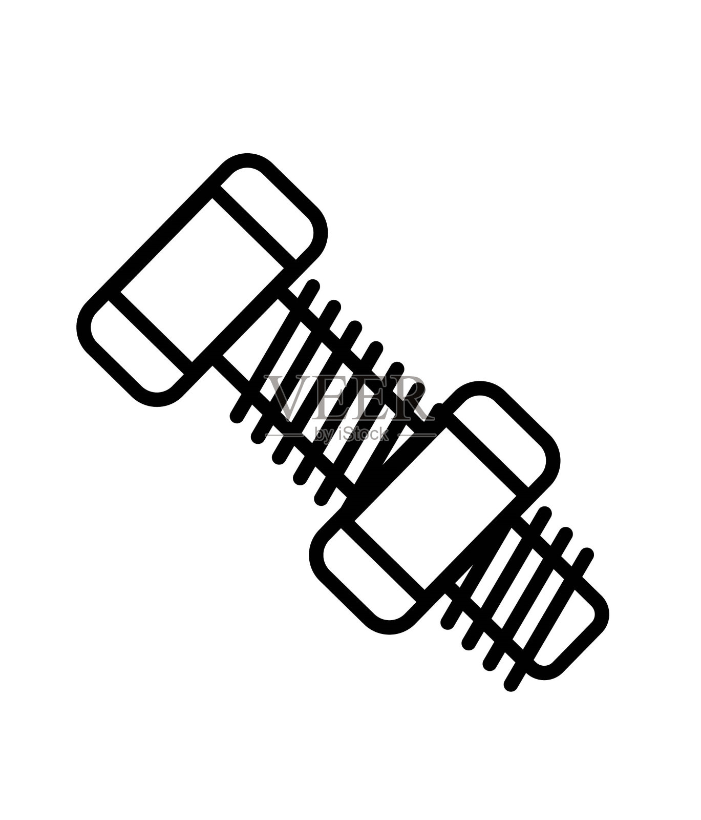 螺母和螺栓图标，矢量最好的平面图标。插画图片素材