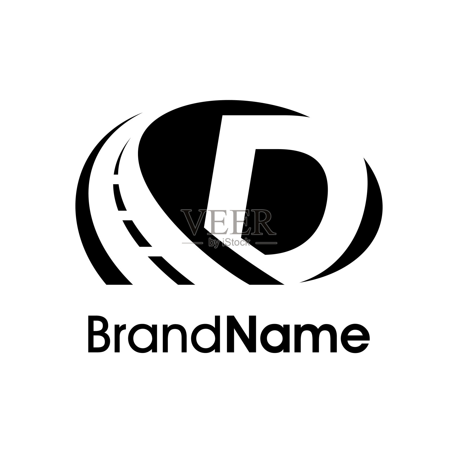 现代首字母D道路标志插画图片素材