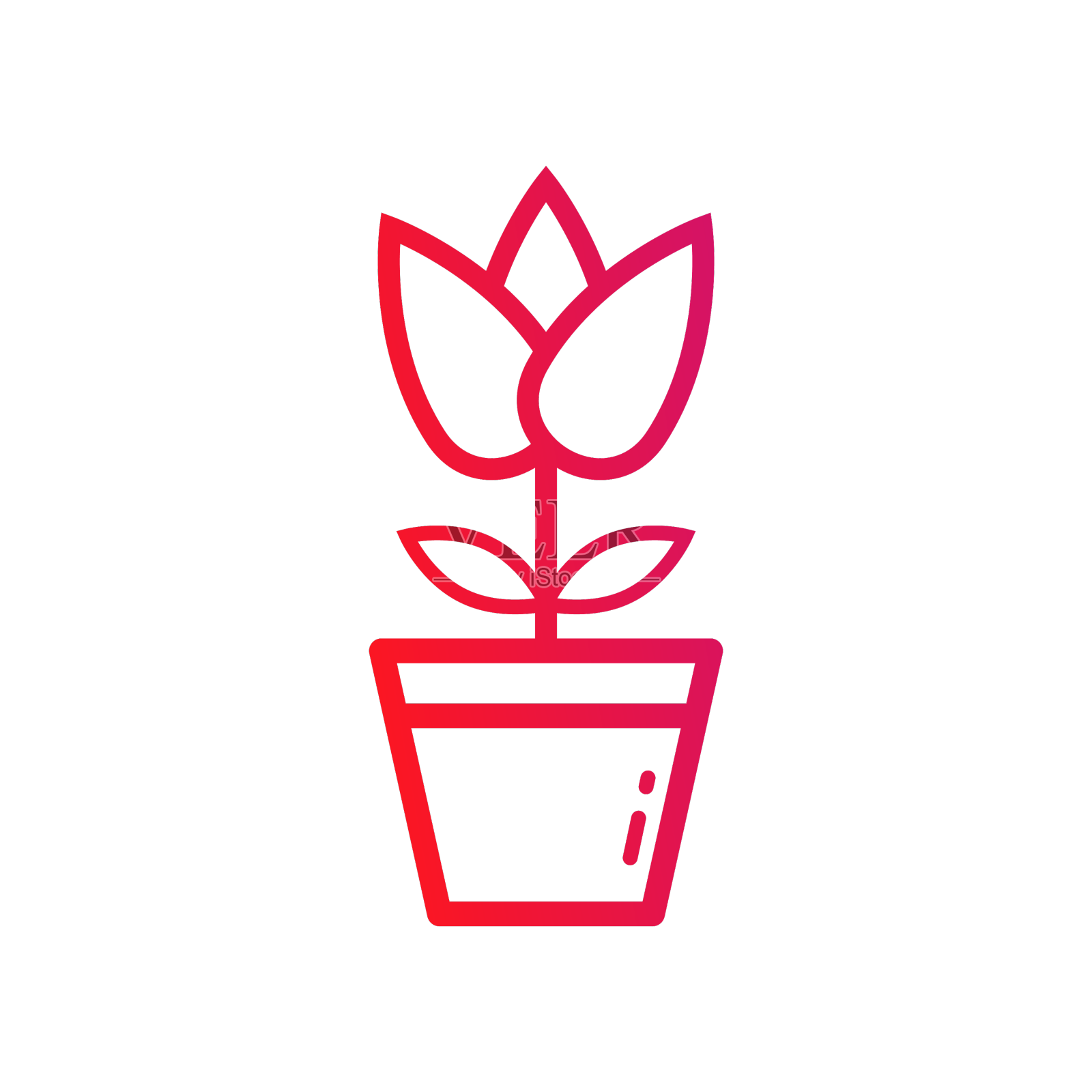 花盆图标花盆渐变图标符号设计元素图片