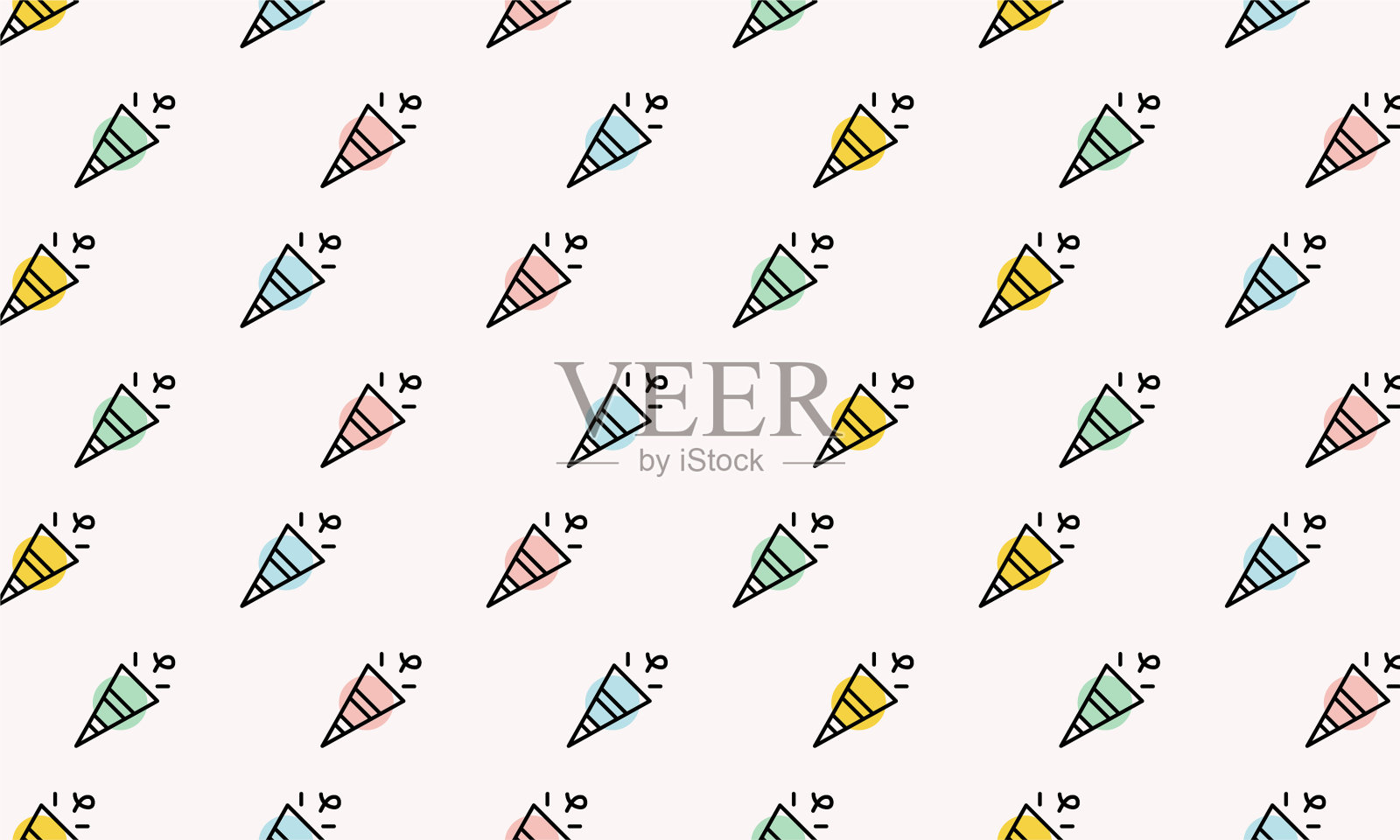 现代多色烟花背景插画图片素材