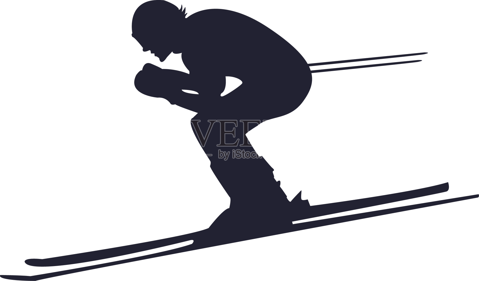 男子滑雪剪影设计元素图片