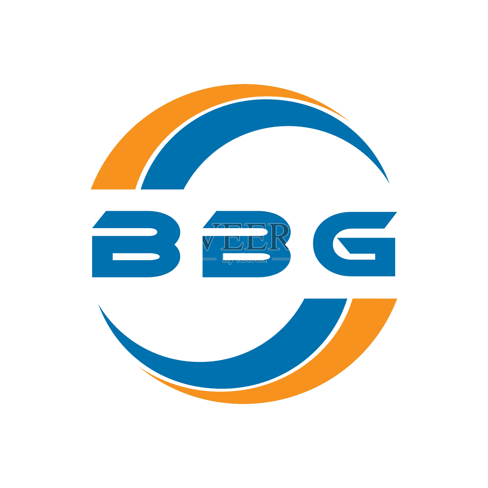 BBG字母标志设计在一个白色的背景设计元素图片