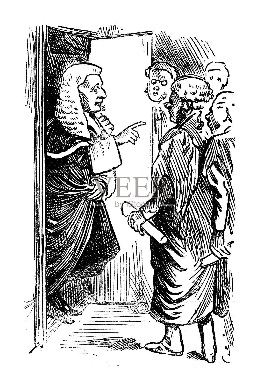 英国讽刺漫画插画图片素材