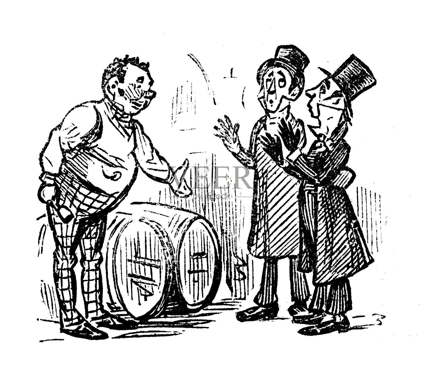 英国讽刺漫画插画图片素材