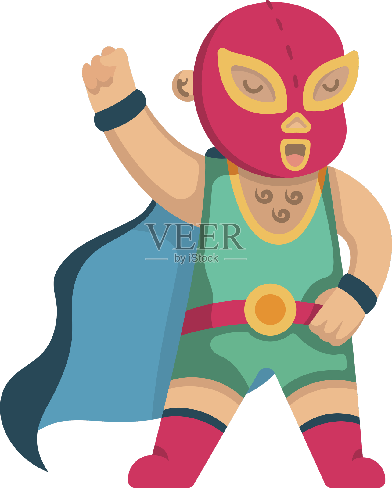 墨西哥战士可爱的设计元素图片