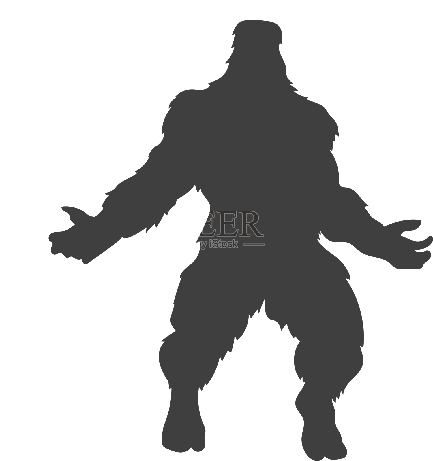 传说中的黑大脚怪设计元素图片