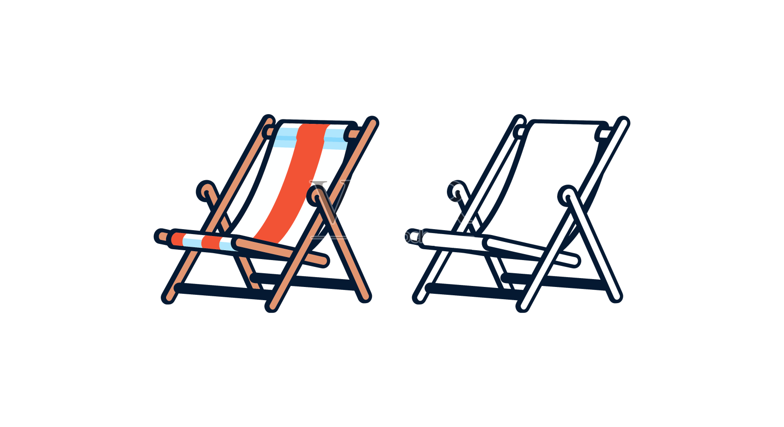 放松沙滩椅设计元素图片