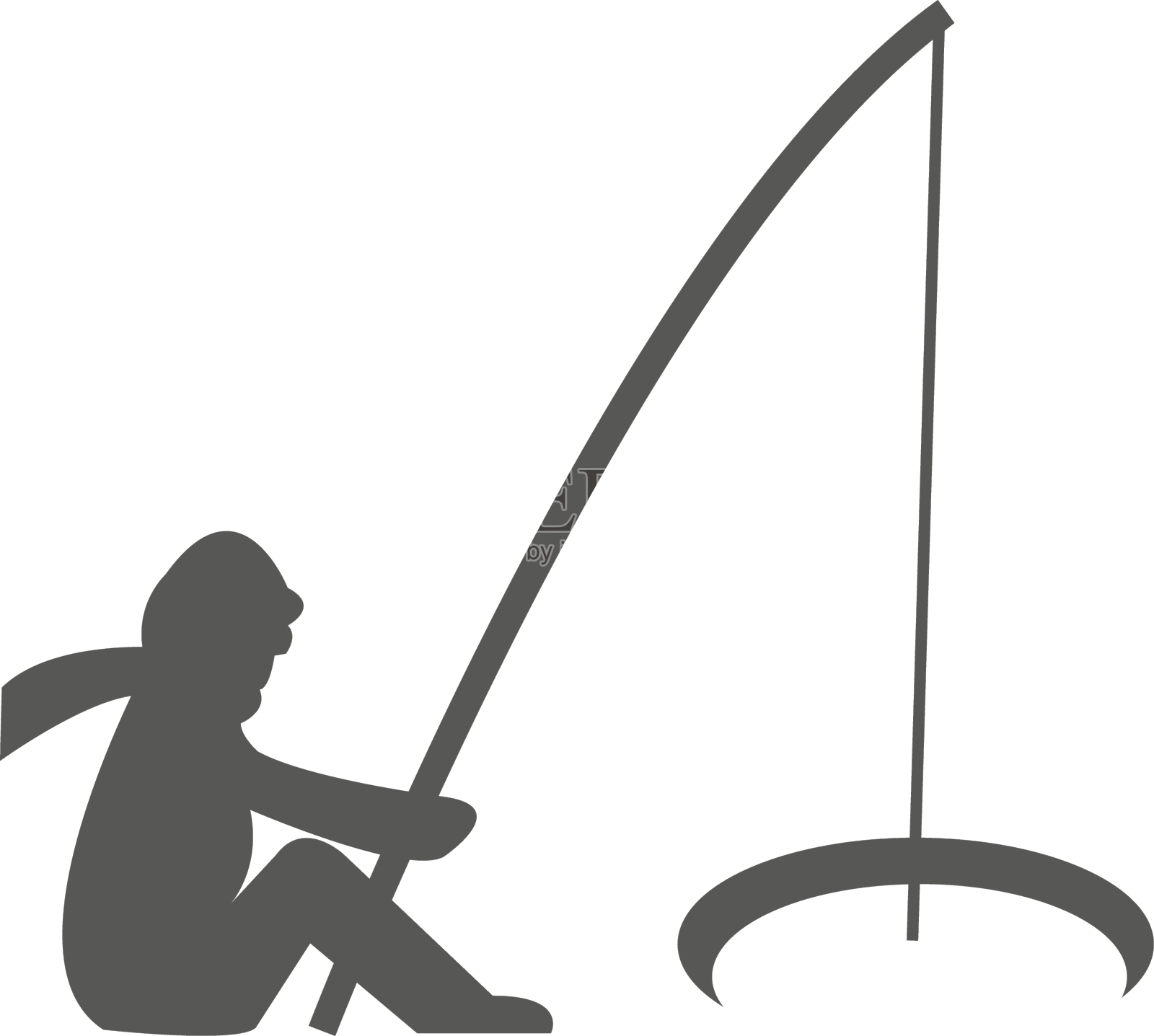 男子钓鱼图标设计元素图片