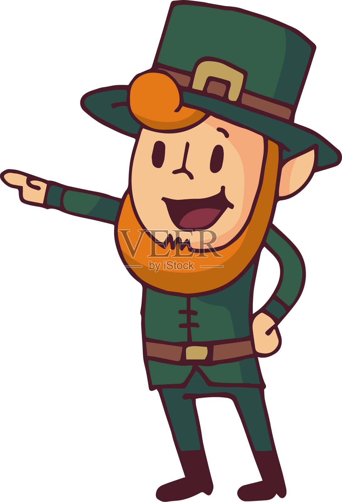 小妖精指着卡通设计元素图片