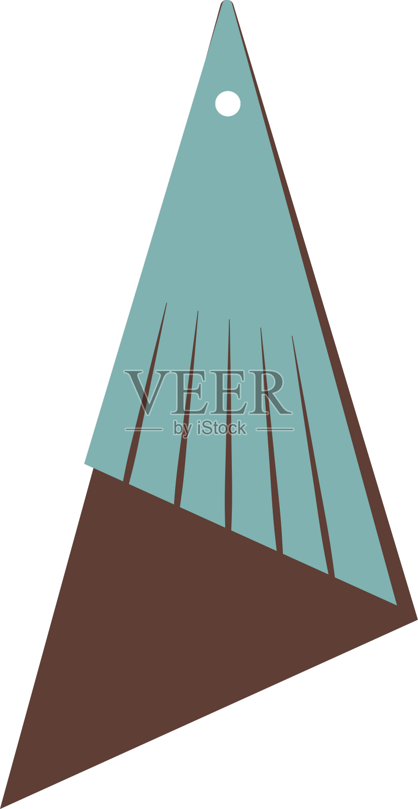 三角平皮耳环设计元素图片