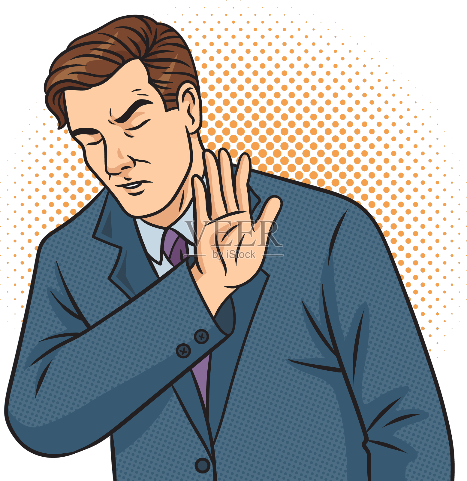 男人不满意的拒绝手势模因设计元素图片