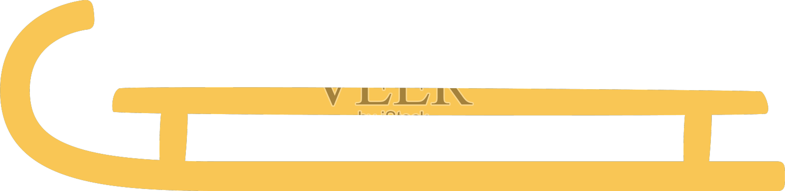 雪橇冬季配件设计元素图片