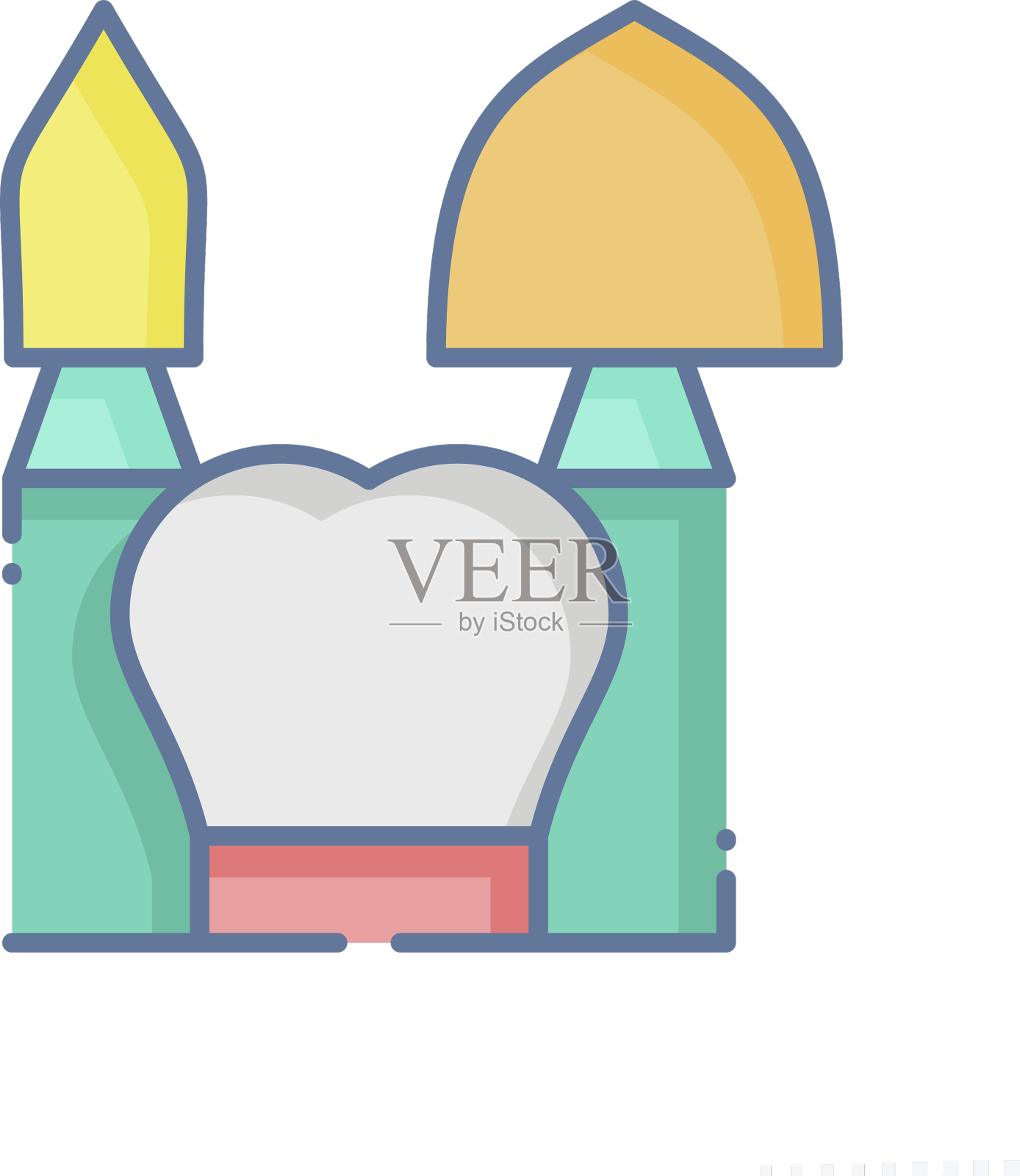 与牙医符号相关的硬质合金图标设计元素图片