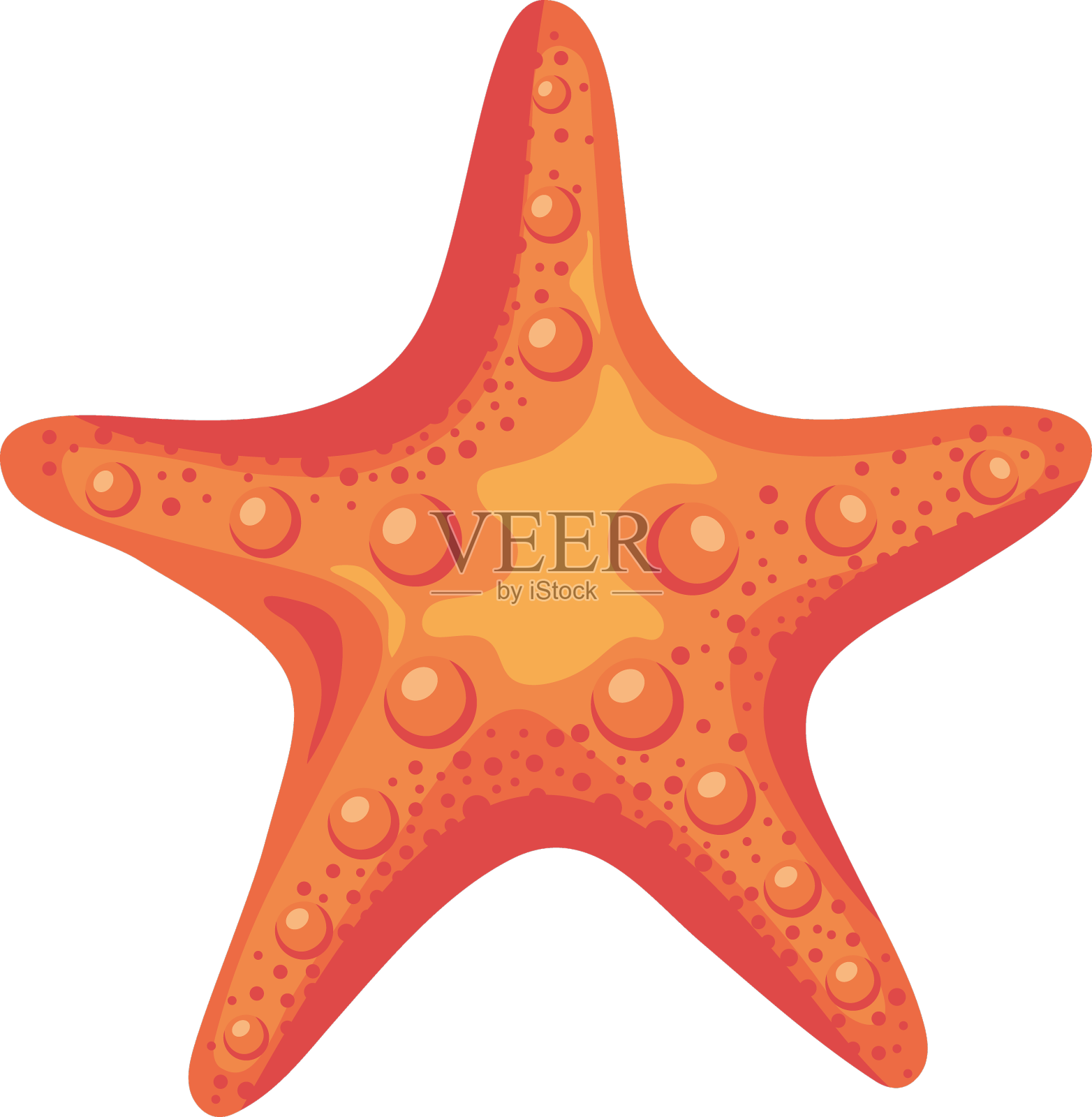 粉红色的海星是海洋生物设计元素图片